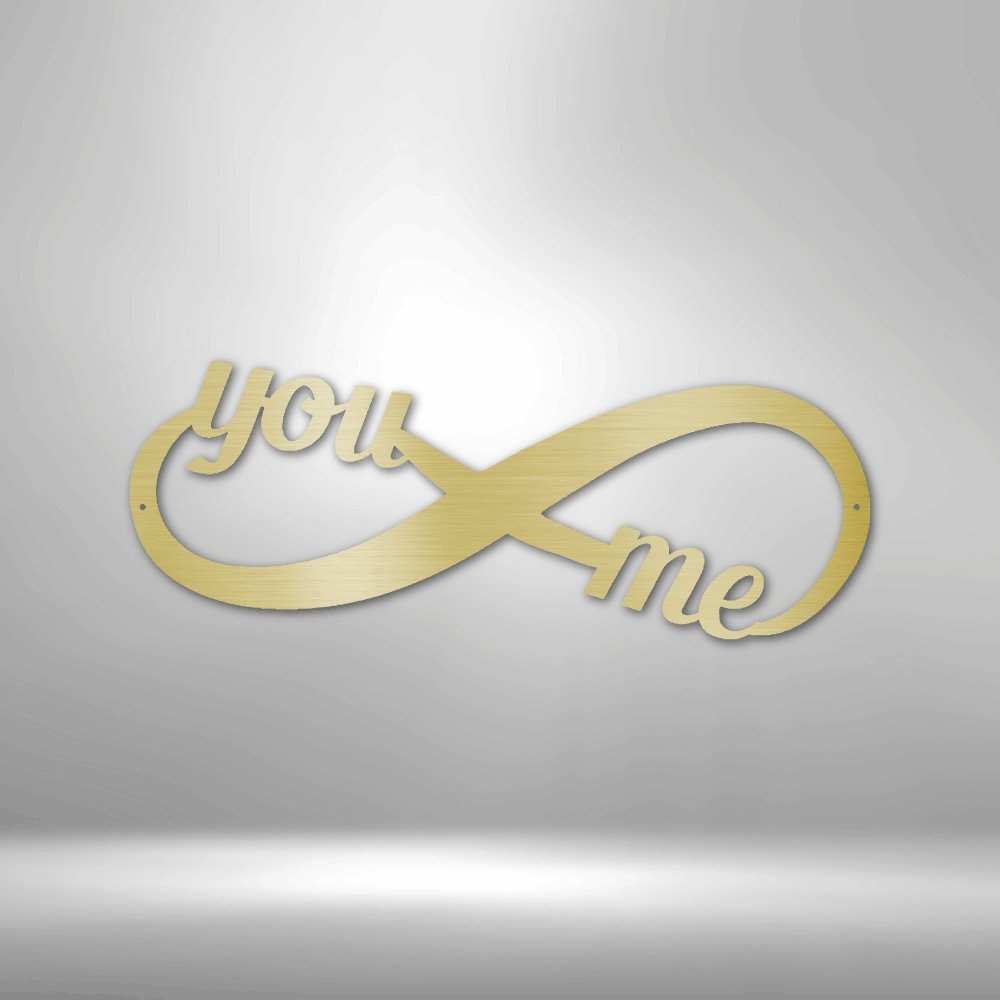 You and Me Infinity - Steel Sign - Elliotrose Gifts