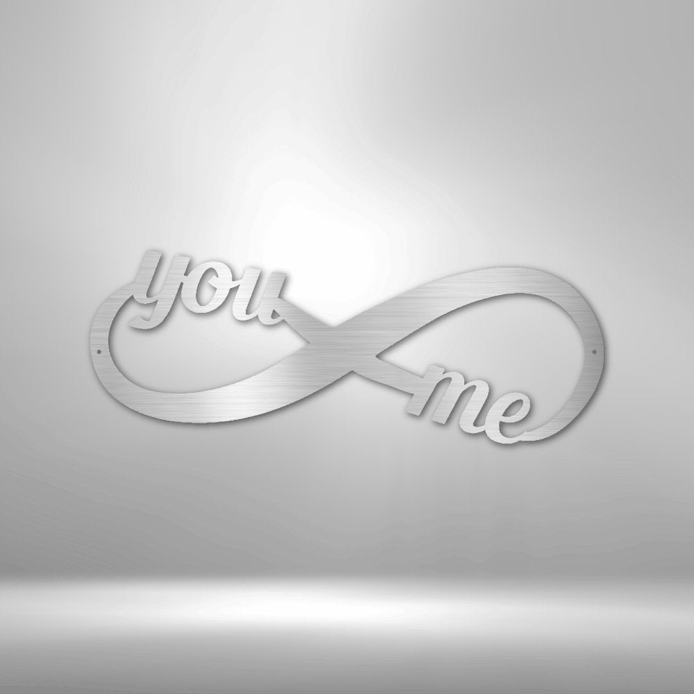 You and Me Infinity - Steel Sign - Elliotrose Gifts